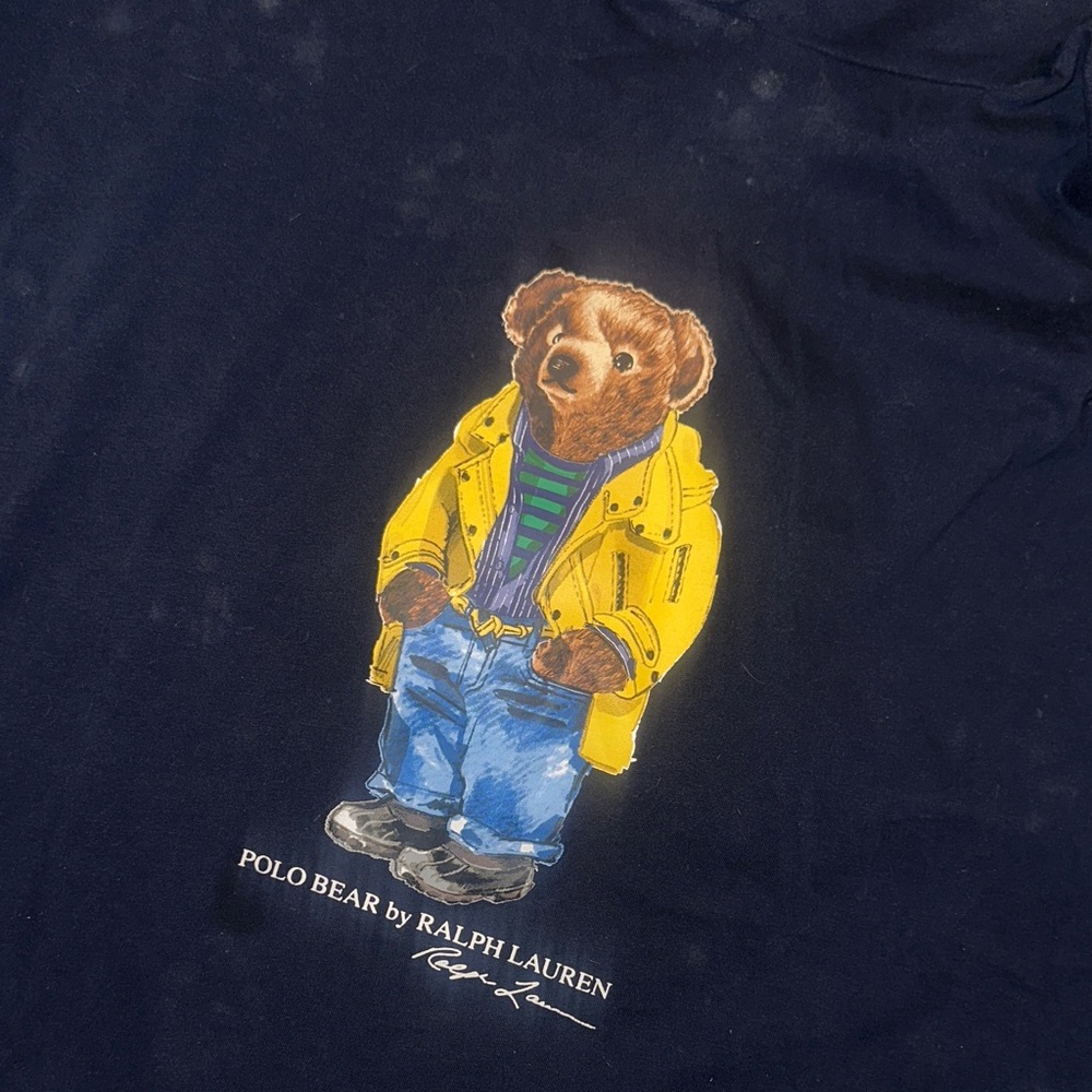Ralph Lauren Black Sweatshirt with Polo Bear in Yellow Jacket - Picture 4 of 4